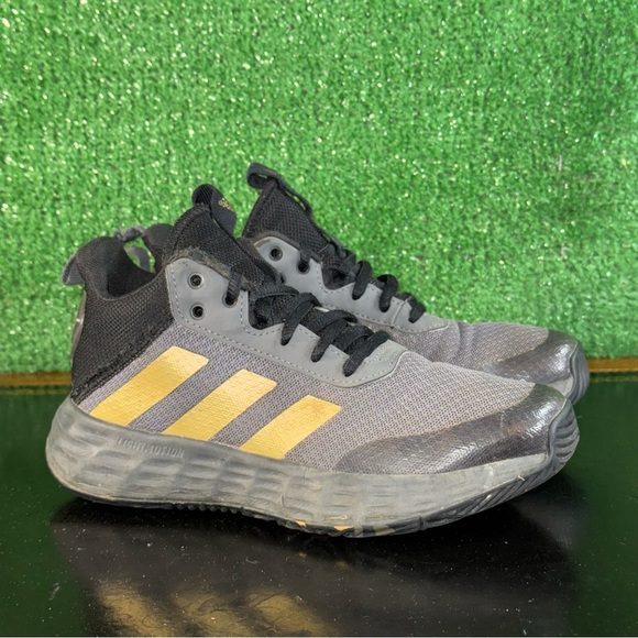adidas Other - Adidas OWNTHEGAME Gray Black Gold GZ3381 Preschool Boys Size 2Y